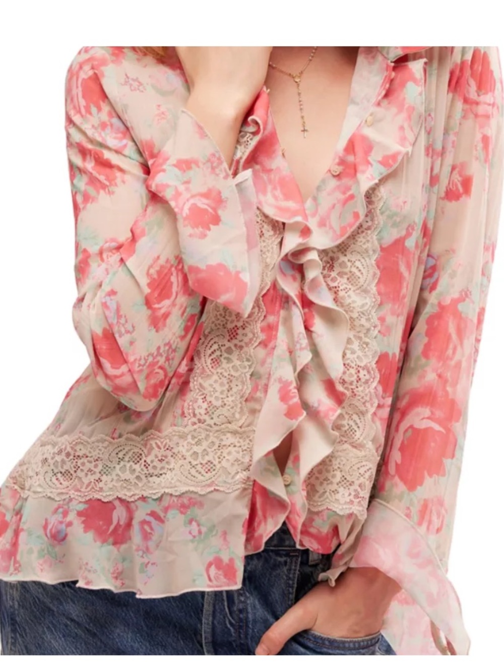 Free People Bad at Love Blouse - Picture 4 of 13